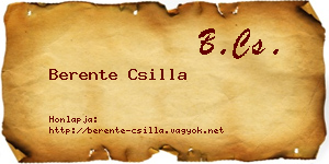 Berente Csilla névjegykártya