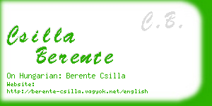 csilla berente business card